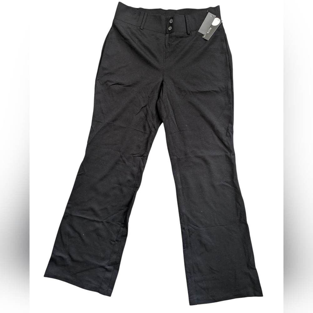ALYX Women’s Straight Leg Pull On Dress Pants Black‎ Size 0X NWT